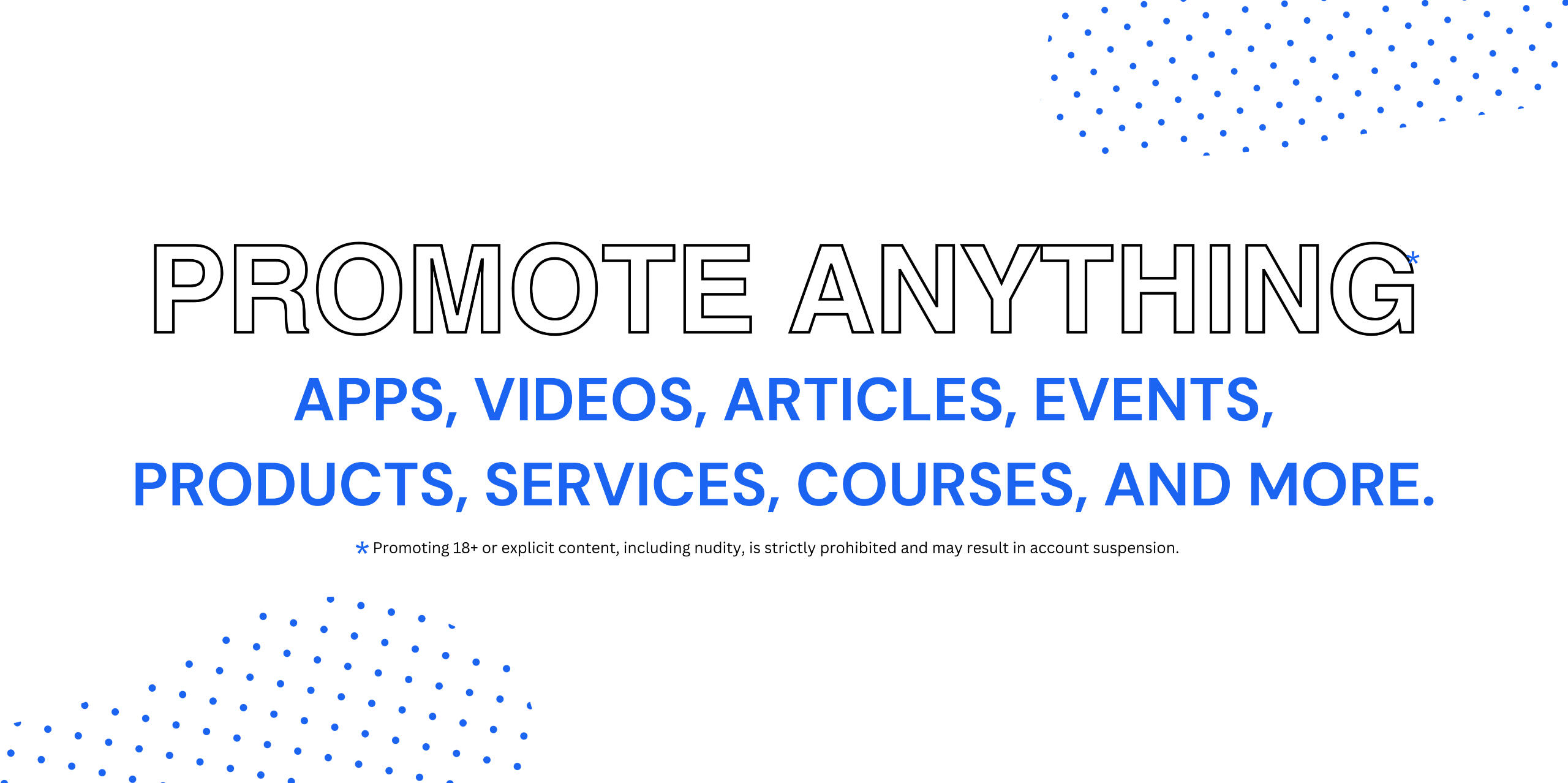 Promote anything on Adex Promote anything on Adex